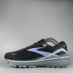 Brooks Ghost 15 Women's 10.5 B Black Purple Running Shoes Athletic Sneakers GUC